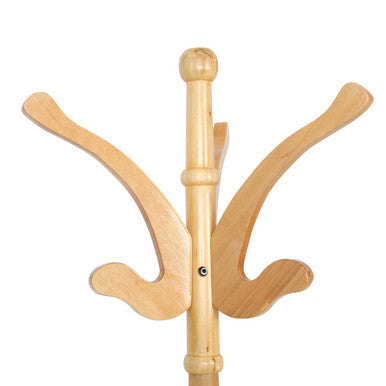 Natural Finish Light Wooden Coat Stand
