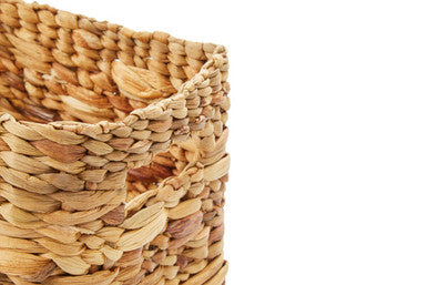 Set of 3 Natural Water Hyacinth Storage Baskets 1901339