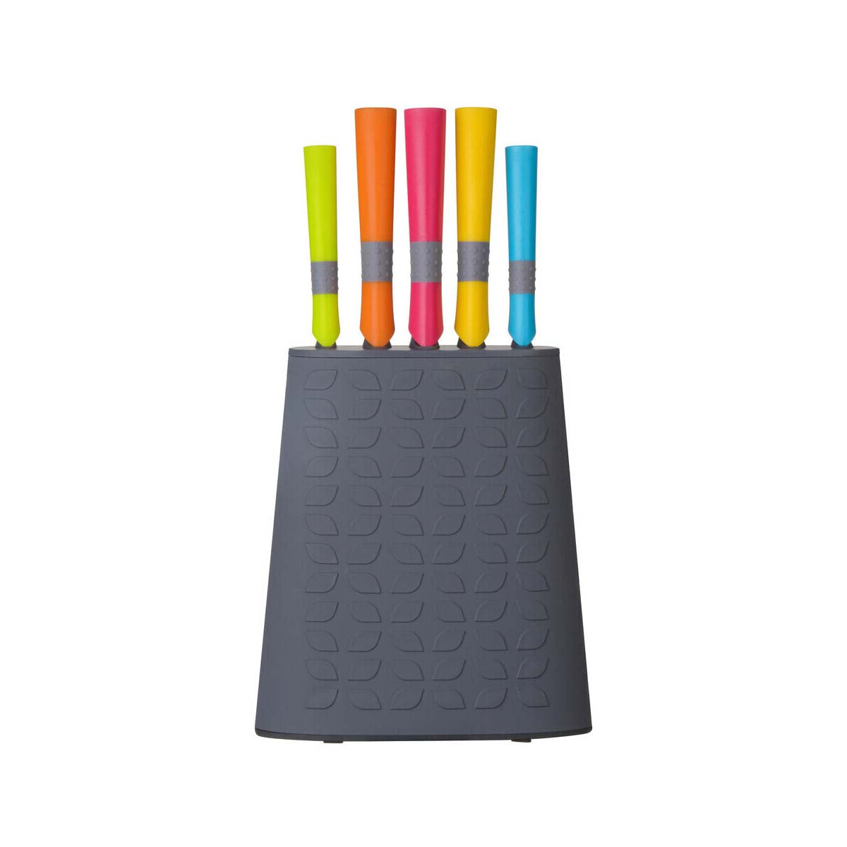 Living Colour 5Pc Knife Set With Rubber Handle