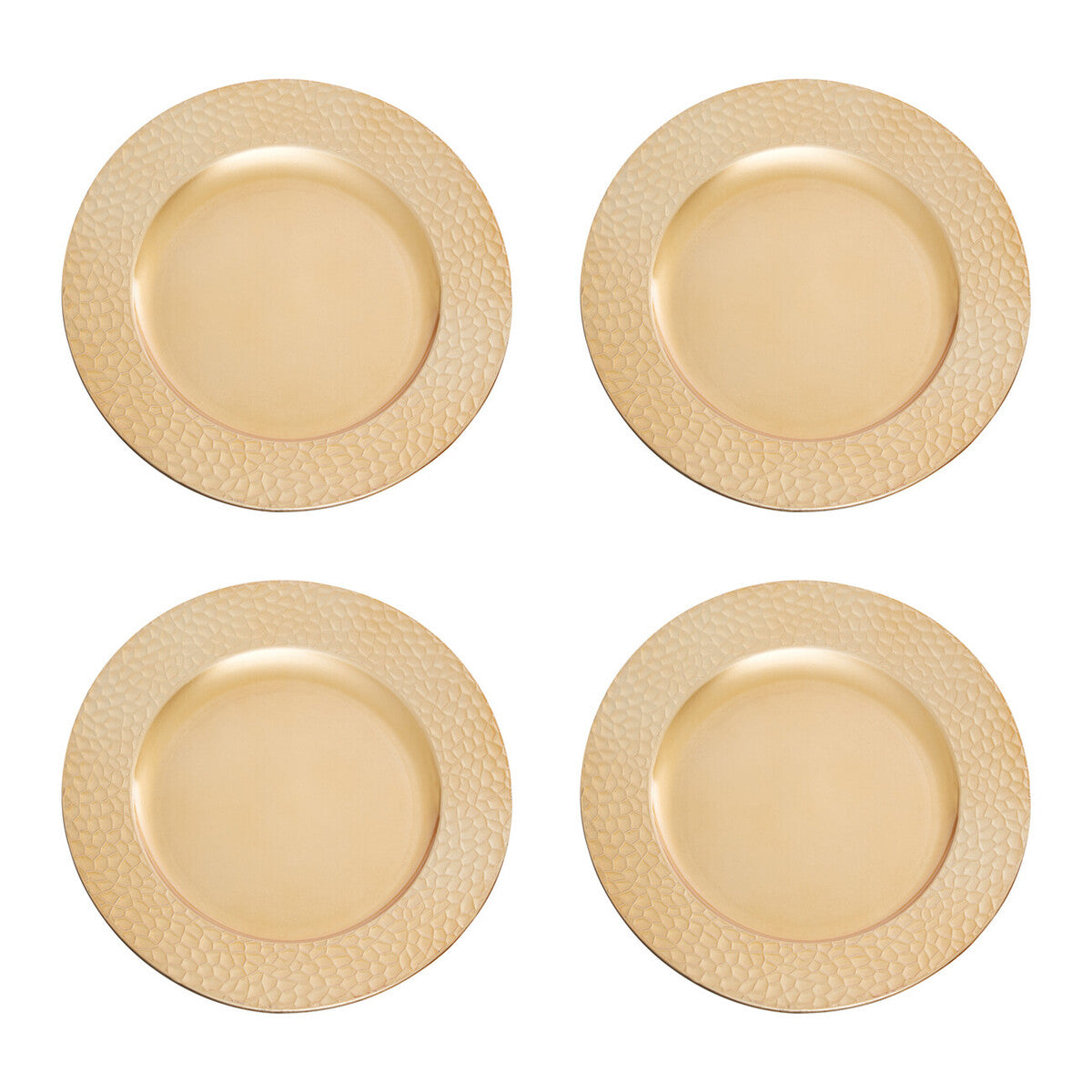 Dia Gold Finish Hammered Rim Charger Plate - Image 3