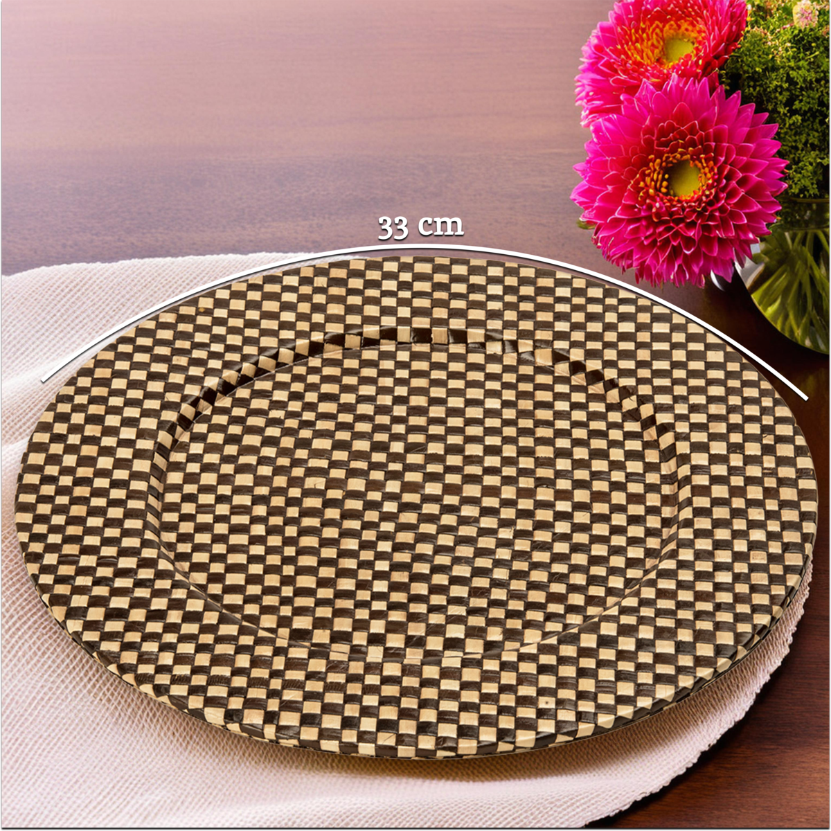 Pandanus Black And Natural Charger Plate - image 4