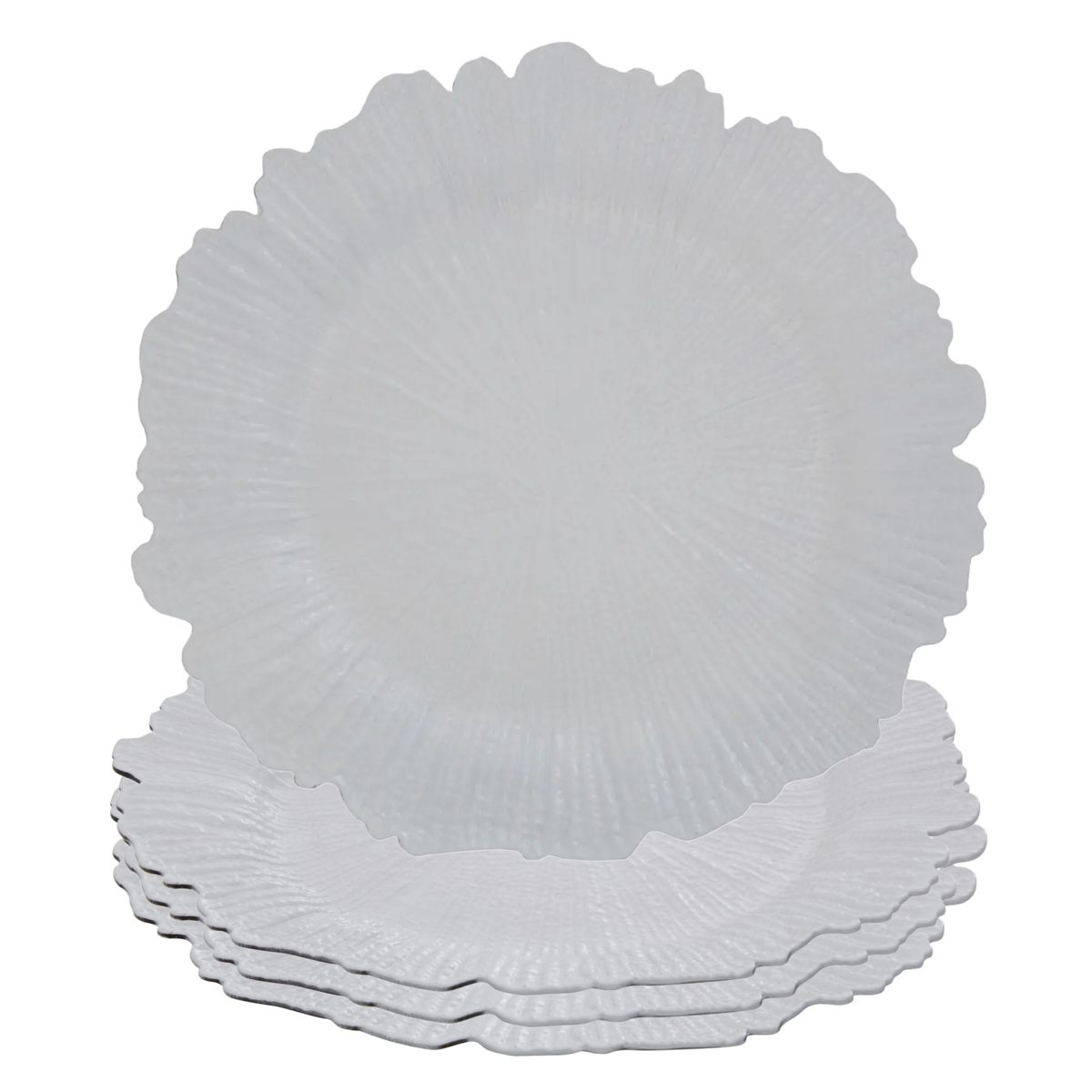 Dia White Finish Reef Charger Plate - image 4
