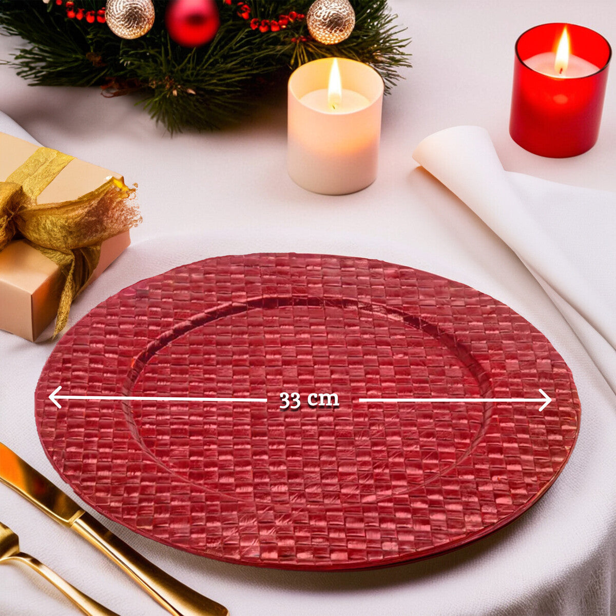 Pandanus Red Charger Plate - image 5