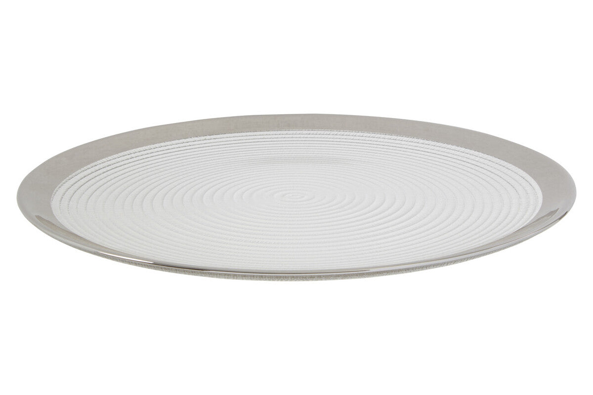 Ida Set of Four 32cm Dia Embossed Coupe Charger Plates - Image 6