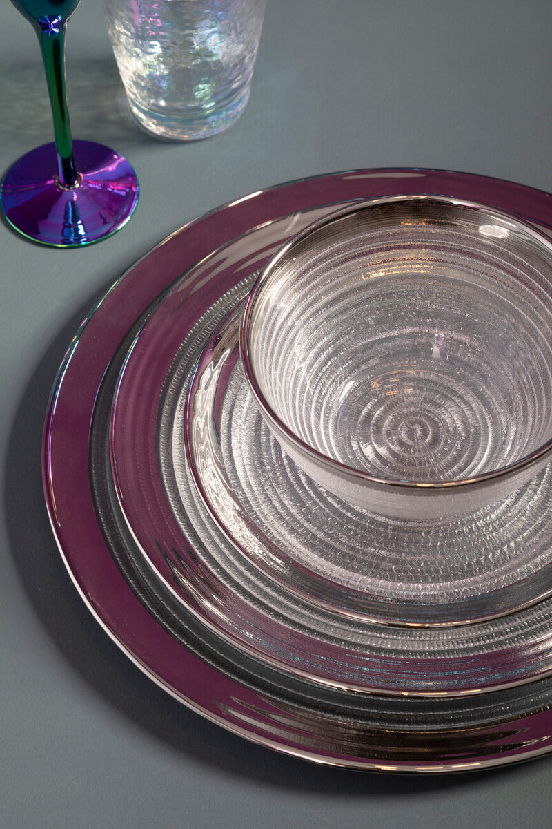 Ida Set of Four 32cm Dia Embossed Coupe Charger Plates - Image 5