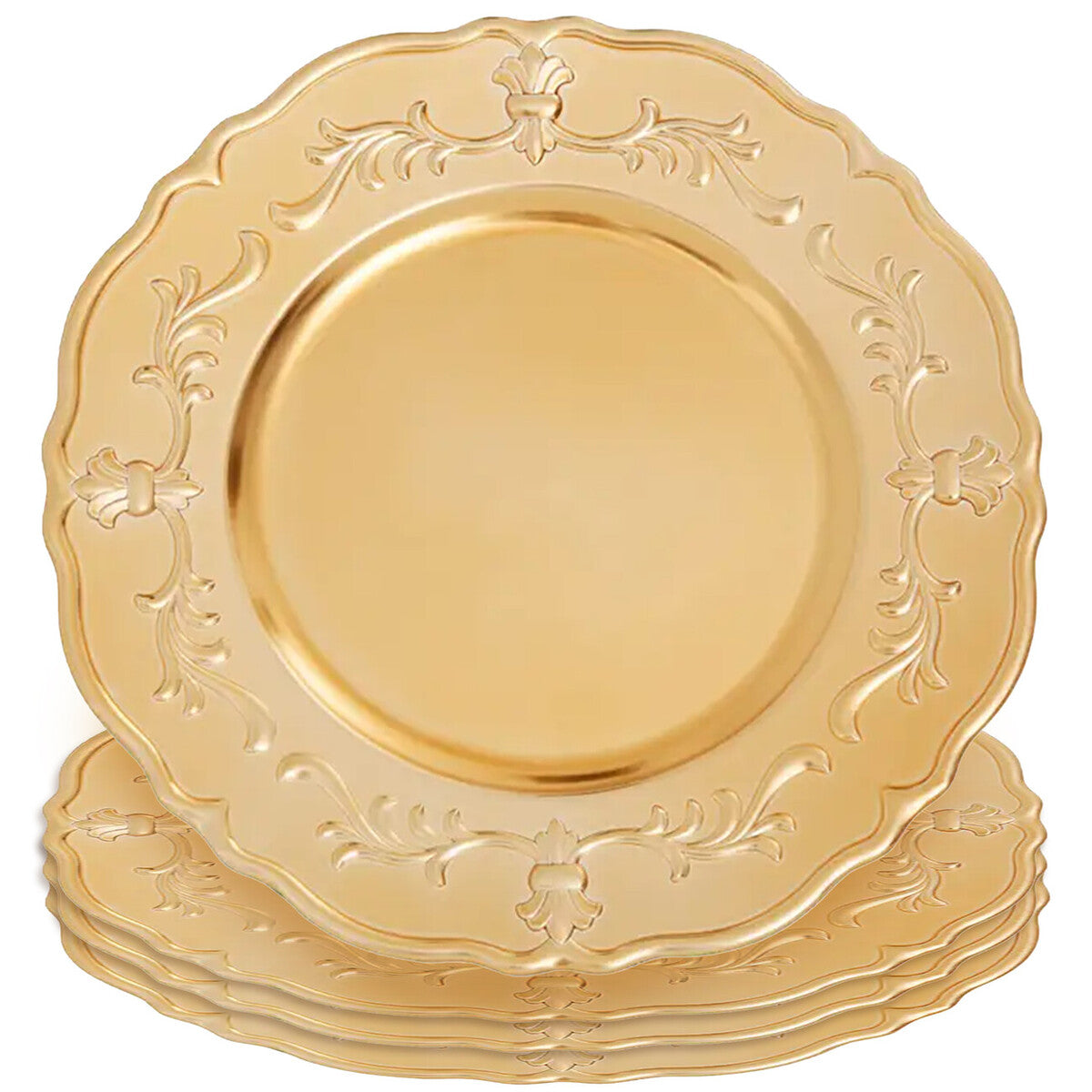 Dia Gold Finish Baroque Charger Plate - image 4
