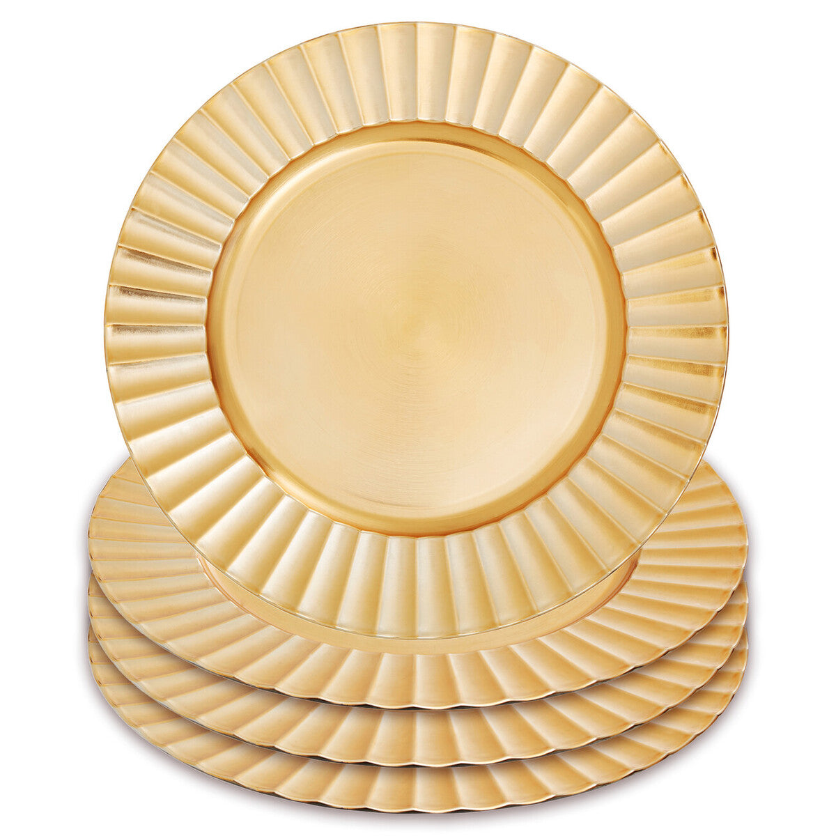Dia Gold Finish Wave Charger Plate - image 4
