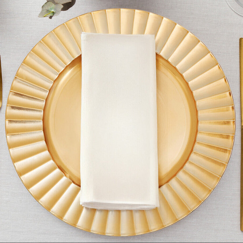 Dia Gold Finish Wave Charger Plate - image 2