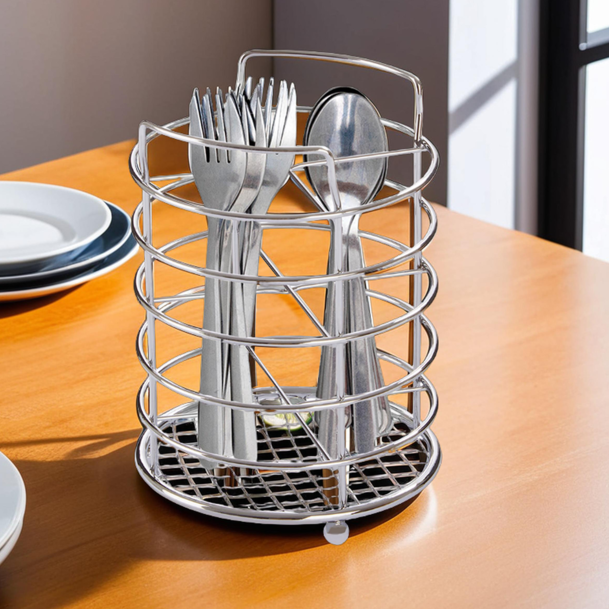 Soren Chrome 4 Section Cutlery Caddy