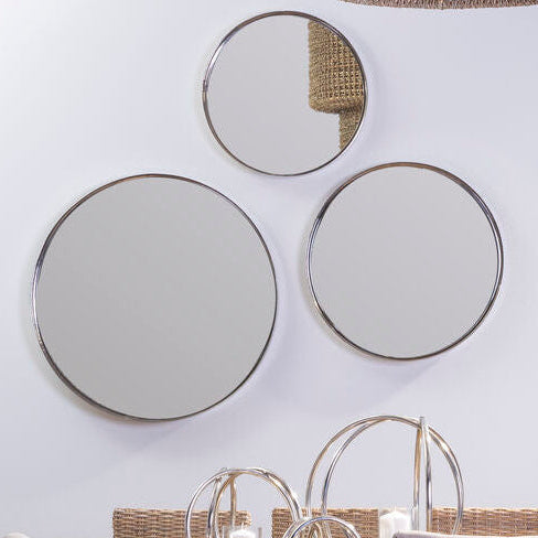 Leonov Small Nickel Finish Wall Mirror - Image 2