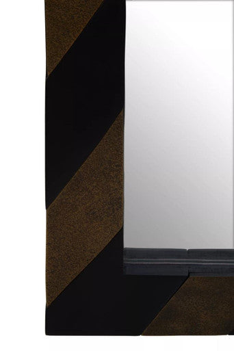 Aris Black and Gold Wall Mirror