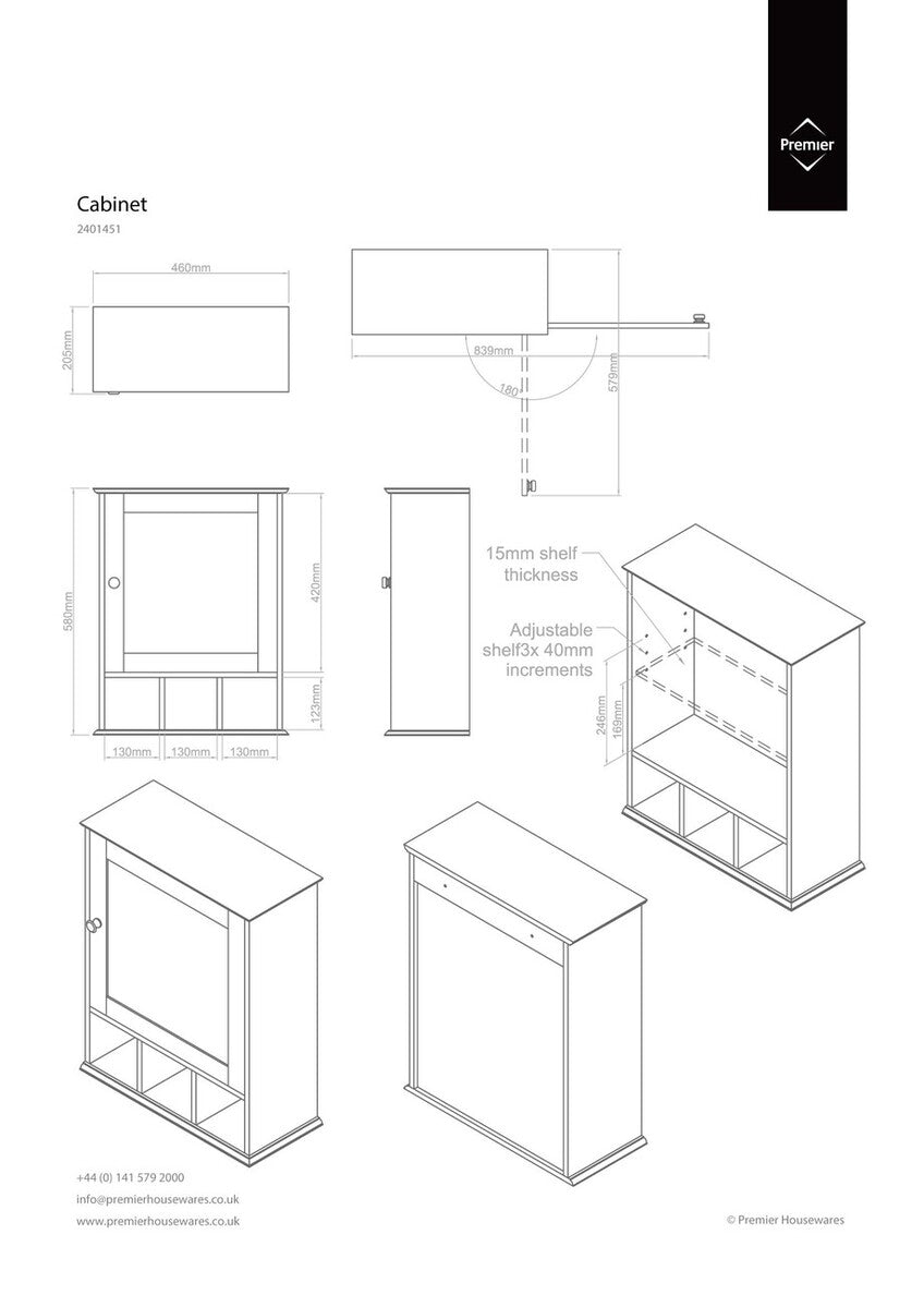Port Mirrored Door Bathroom Cabinet - Image 2