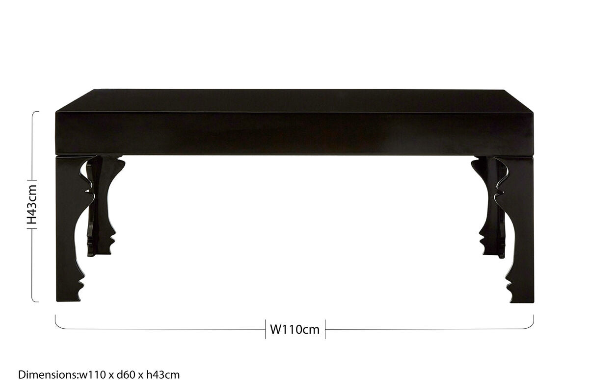 Luis Black High Gloss Coffee Table
