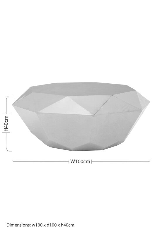 Allure Silver Diamond Cut Coffee Table