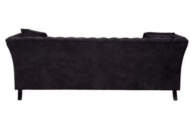 Sabrina Three Seat Grey Velvet Sofa