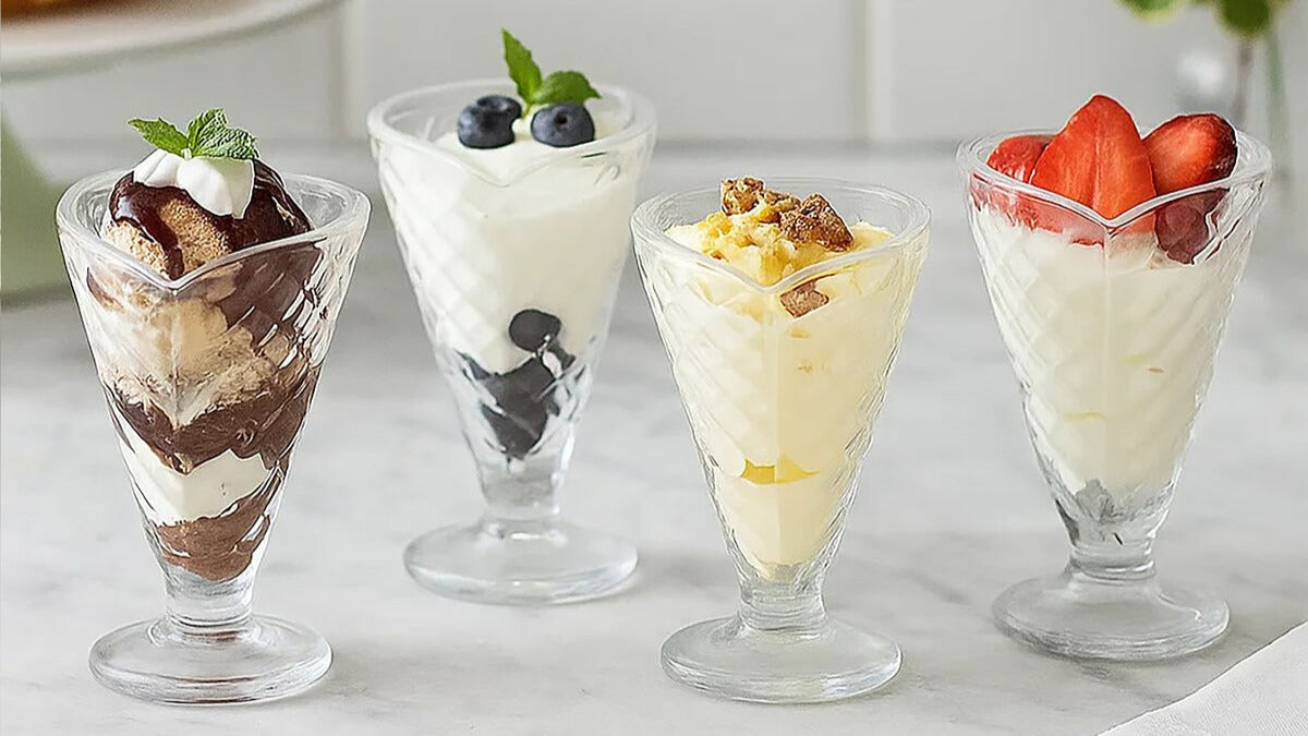 Serving Ice Cream in Glass and Sundae Dishes