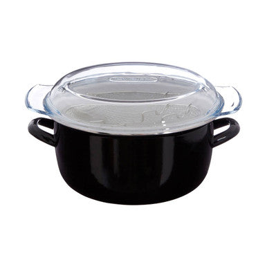 Telo Black Enamel On Steel Deep Fryer