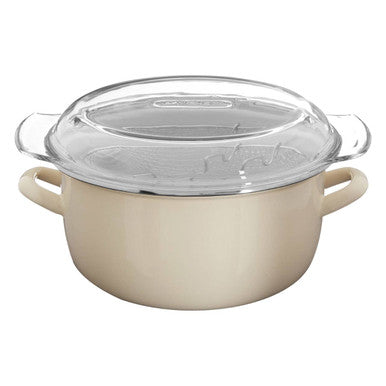 Telo Cream Enamel On Steel Deep Fryer