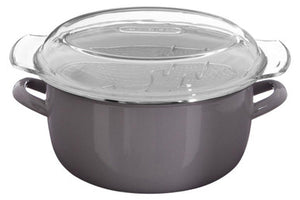 Telo Cool Grey Enamel On Steel Deep Fryer