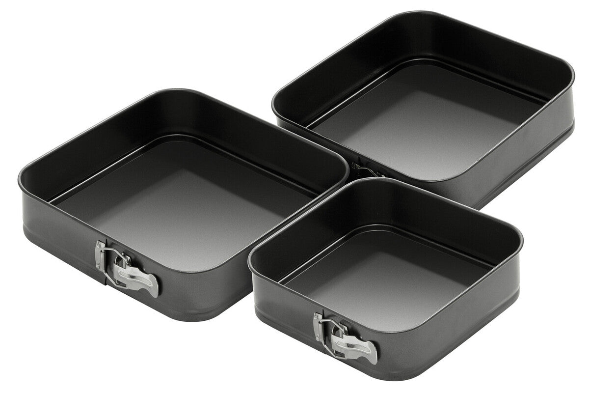Mari Set Of 3 Spring Form Square Cake Tins