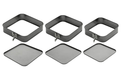 Mari Set Of 3 Spring Form Square Cake Tins
