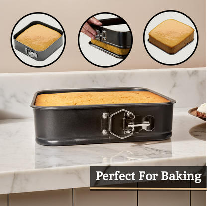 Mari Set Of 3 Spring Form Square Cake Tins