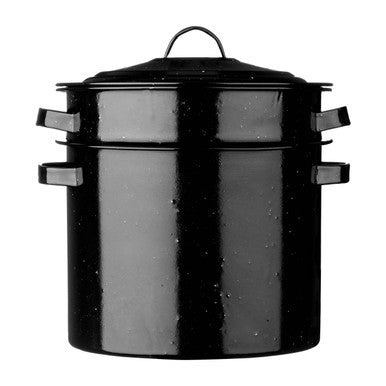 Carvara Black Speckled Enamel Pasta Pot
