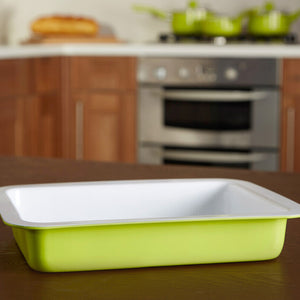 Lime Green Rectangle Roasting Dish | Ecocook