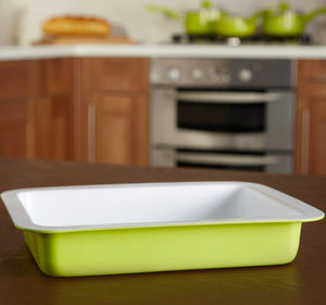 Lime Green Rectangle Roasting Dish | Ecocook