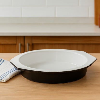 Ecocook Black Round 27cm Baking Dish with Handles