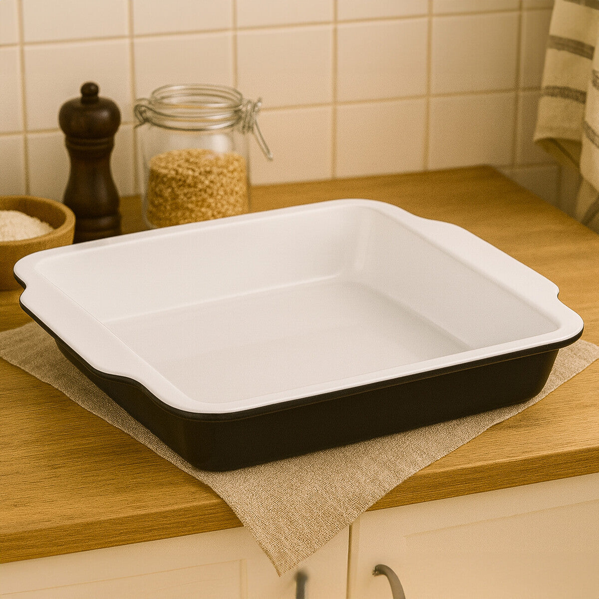 Ecocook Black Baking Dish With Handles