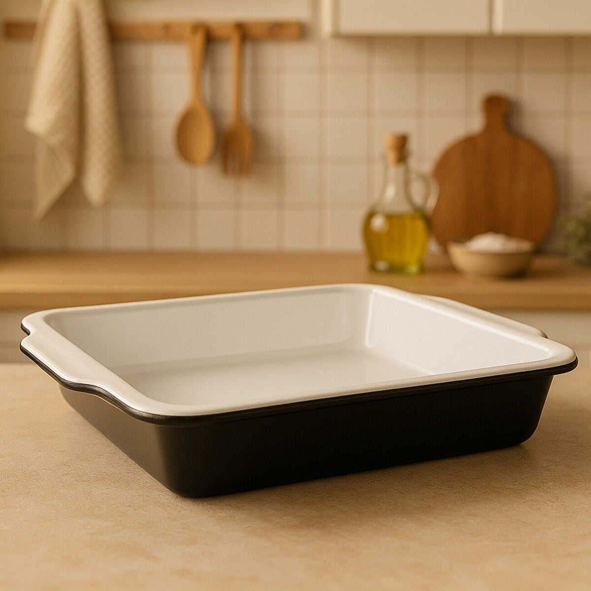 Ecocook Black Baking Dish With Handles