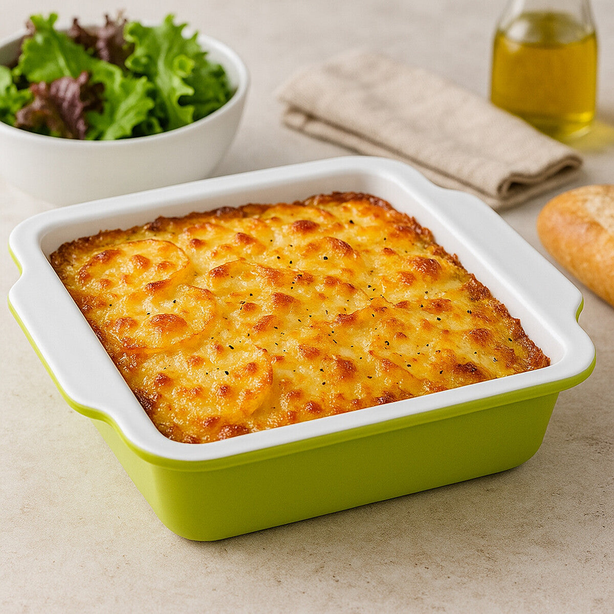 Ecocook Lime Green Square Baking Dish