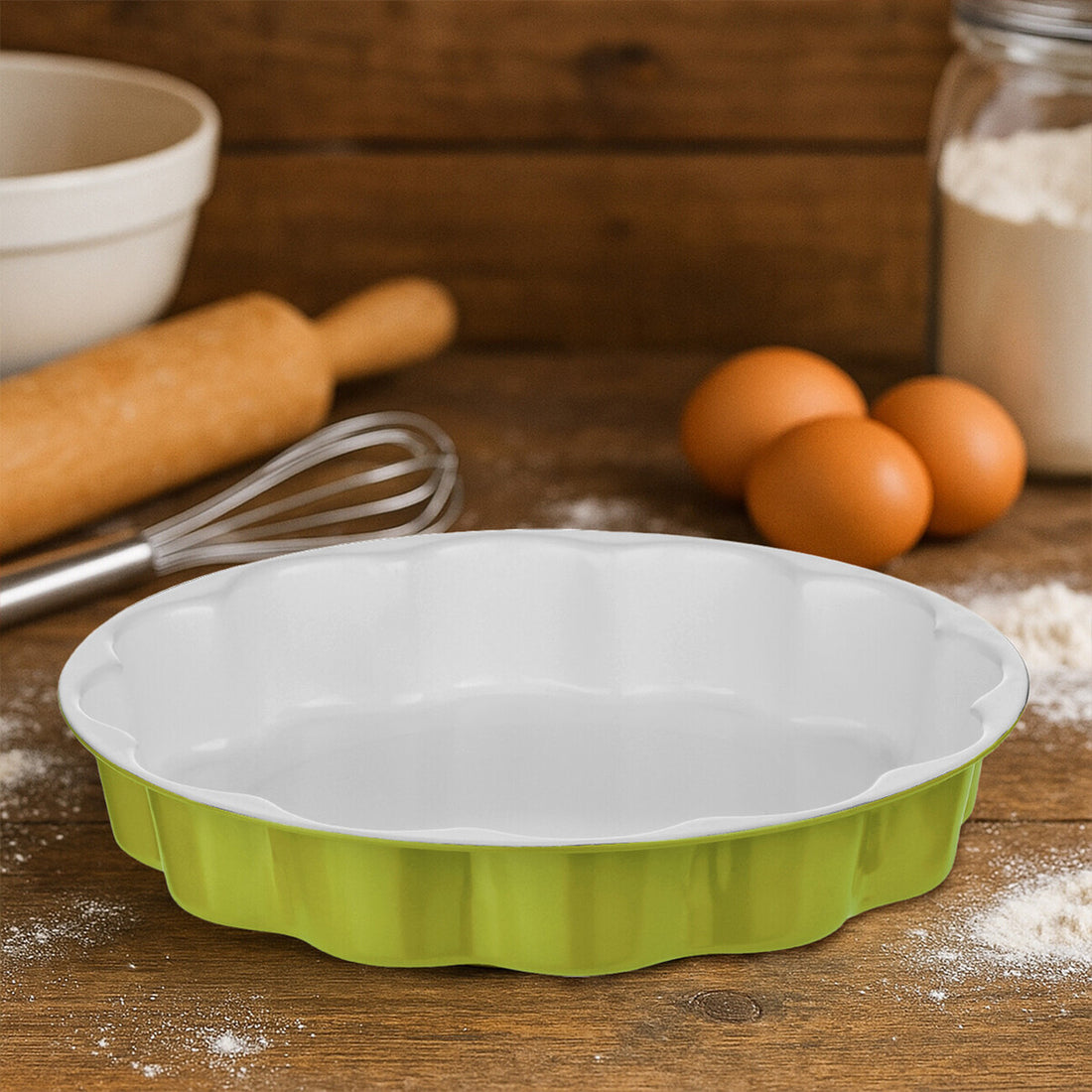 Ecocook Lime Green Flan Dish