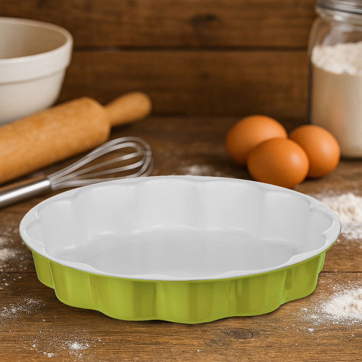 Ecocook Lime Green Flan Dish