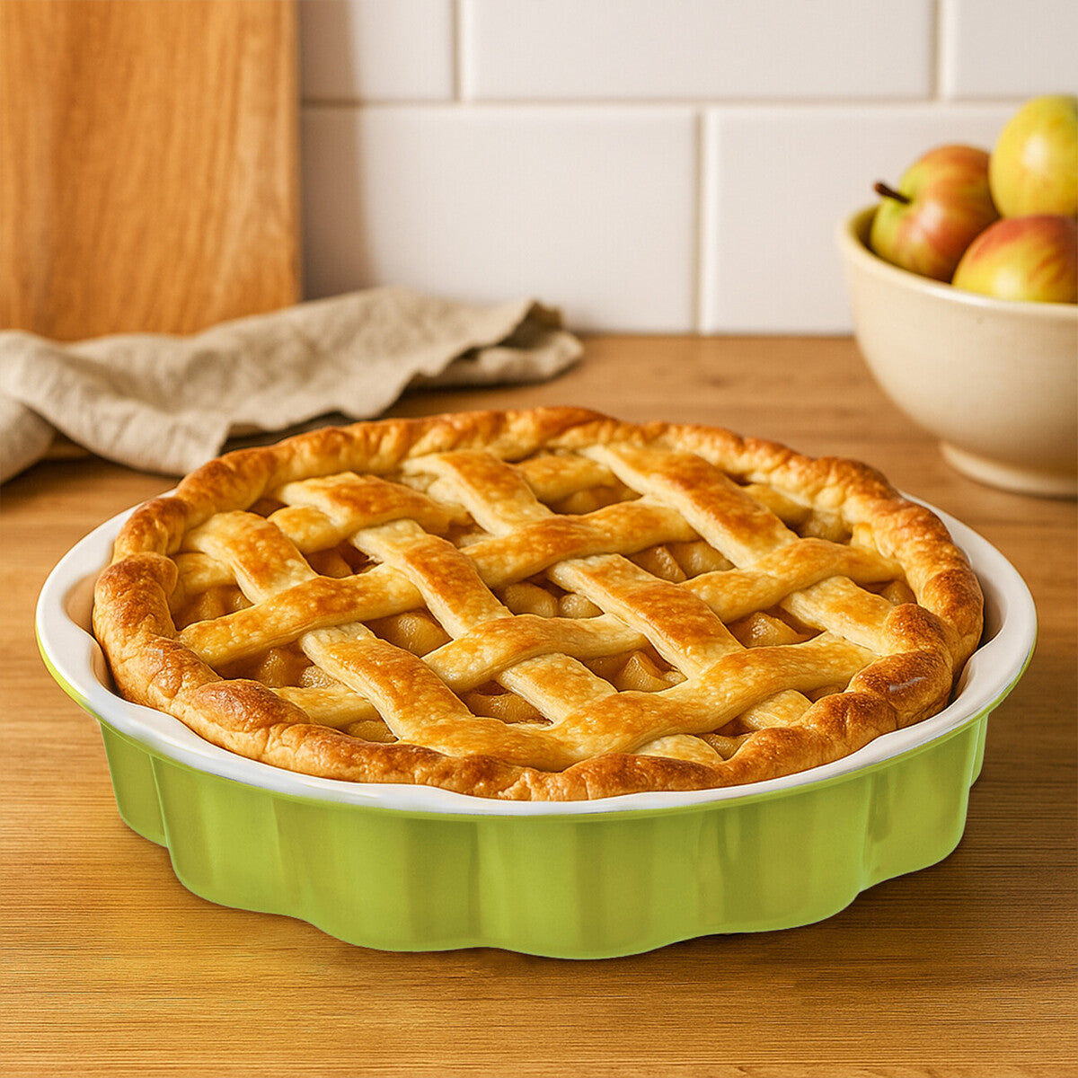 Ecocook Lime Green Flan Dish