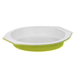 Lime Green and White Metal Cake Tin | Ecocook