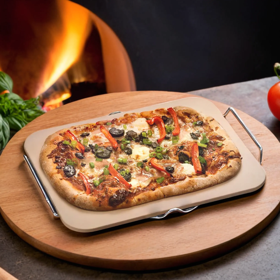 Pizza Stone Rectangular Stoneware Board
