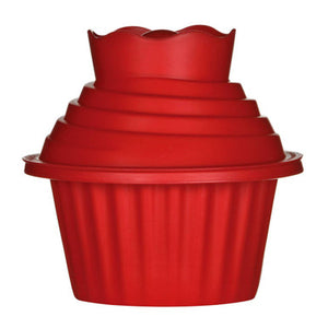 Hallie Red Giant Cupcake Silicone Mould Set