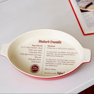 Red Stoneware Oval Baking Dish | From Scratch