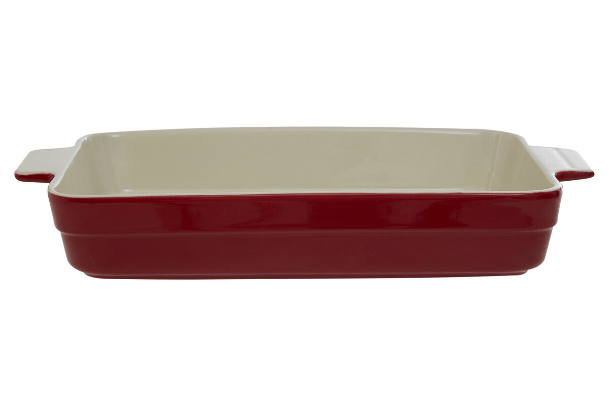 From Scratch Red Stoneware Rectangular Baking Dish
