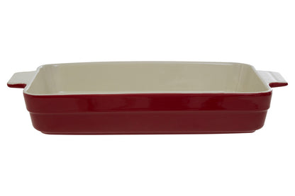From Scratch Red Stoneware Rectangular Baking Dish
