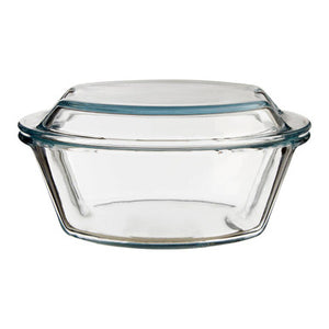 Large Round Glass Casserole Dish