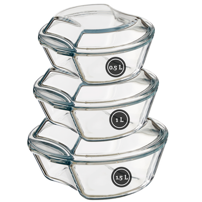 Set Of Three Casserole Dishes