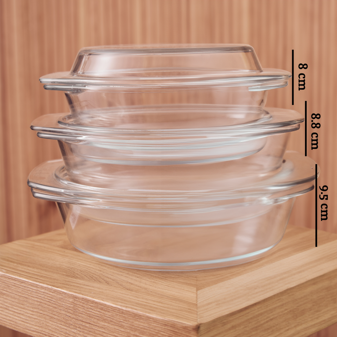 Set Of Three Casserole Dishes