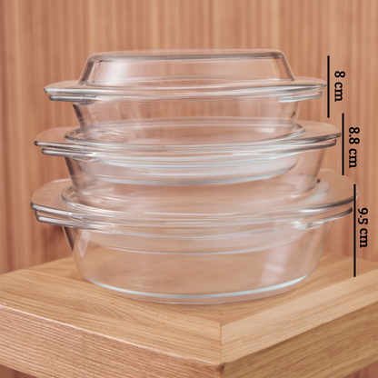 Set Of Three Casserole Dishes