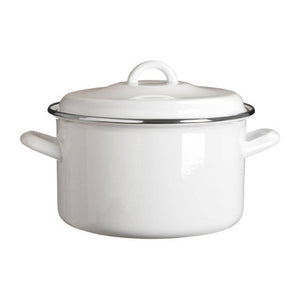 White Enamel 22cm Casserole Dish | Porter