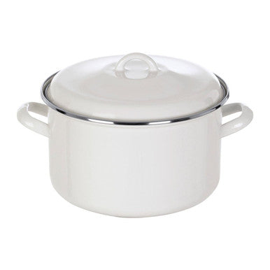 Porter White Enamel 24cm Casserole Dish