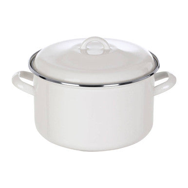 Porter White Enamel 24cm Casserole Dish