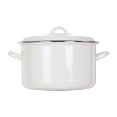 Porter White Enamel 24cm Casserole Dish